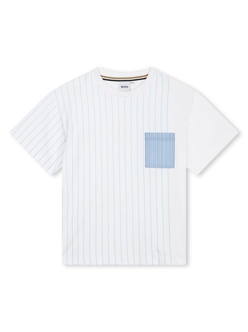 T-shirt bianca a manica corta HUGO BOSS | J50720BIANCO